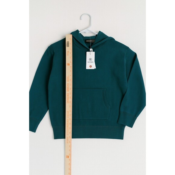 Merokeety Pullover Hoodie Sweatshirt Women Small Teal Blue Kangroo Pocket Soft - Picture 7 of 7